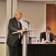 DEPG's Jim DePetris presents his group's plans for the Lincoln Highway-First Ave. intersection.