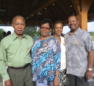 Among the guests at Saturday's opening were James Manning (from left), incoming board president of the Brandywine Health Foundation; his wife, Alberta Manning; Regina Horton Lewis; and her husband, Harry Lewis, the outgoing Brandywine Health Foundation board president.