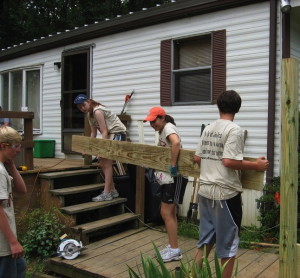 A group of 2012 campers team up to help 