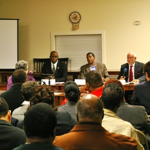 Connie Mohn, Director of Advocacy for the Arc of Chester County tells panel members of her struggles with the district. She said that special needs students have been discriminated against based on disability and race.