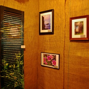 Art included paintings, jewelry, and collages, many of which used recycled materials.