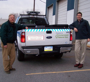 (L-R) Pennsylvania American Water Production Manager Robert Schnitzler and Engineering Project Manager Joel Mitchell, both members of our CNG Fleet Task Force. 