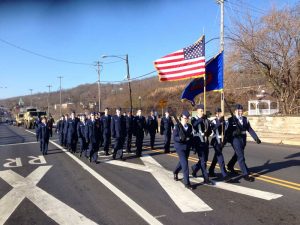 The AFJROTC program is very active in the Coatesville community and has marched in the Coatesville Christmas Parade as well as the VA Veteran’s Day parade. Credit: AFJROTC.